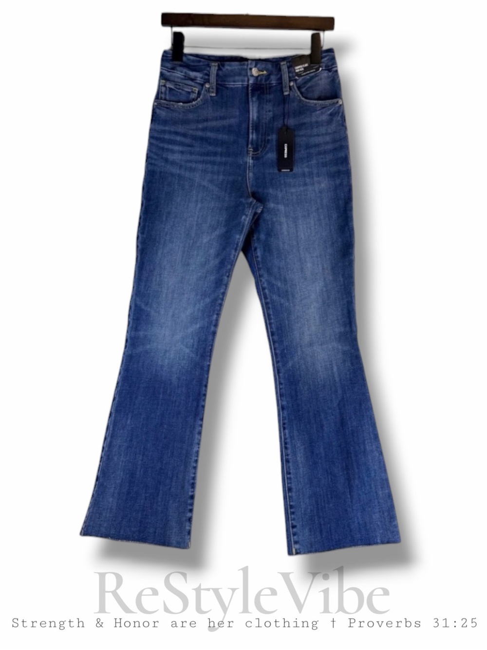 EXPRESS Women’s Size M 6/8/10 Denim Jeans High Rise Flare Style Stretch NWT